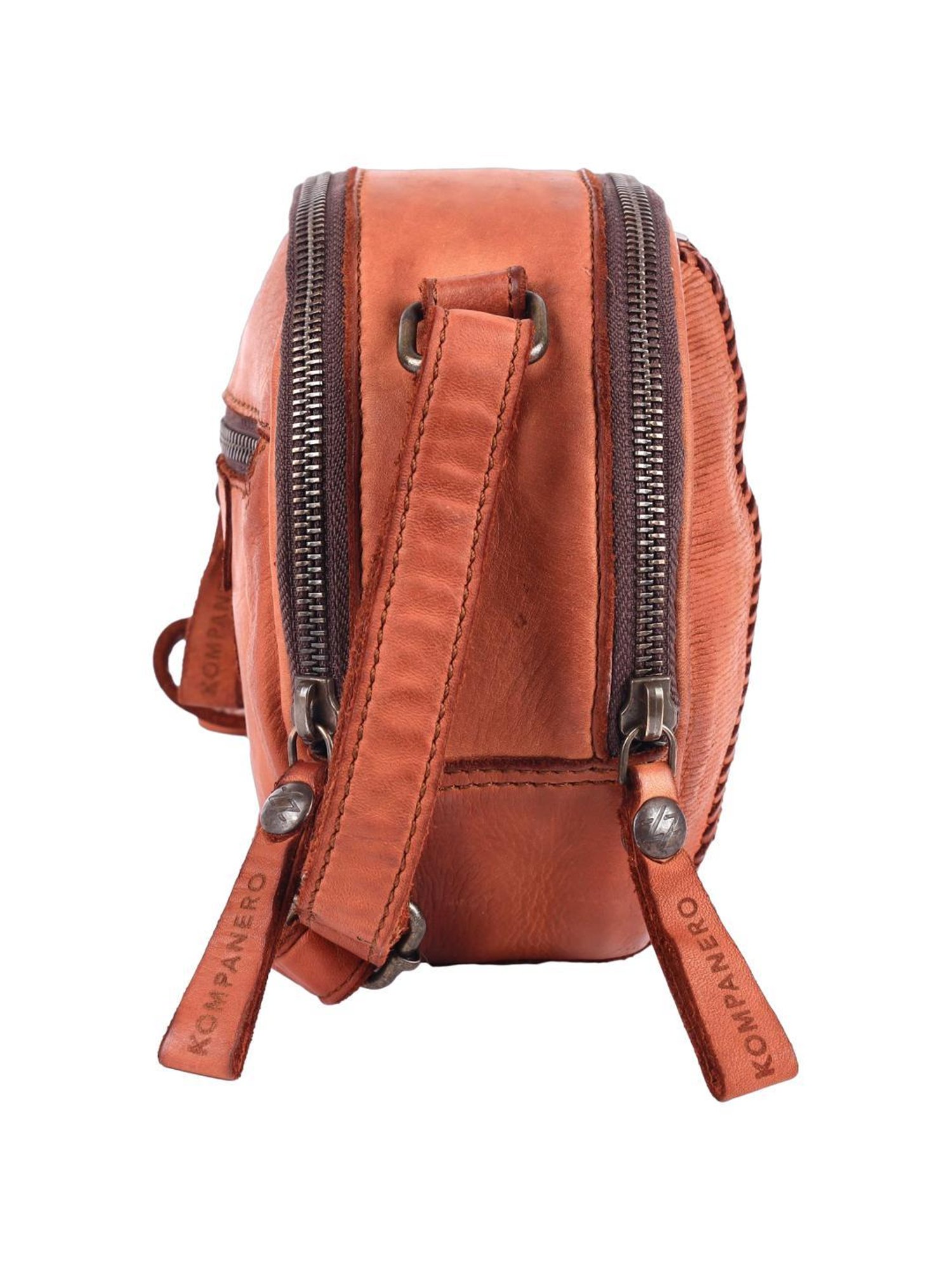 KOMPANERO Estelle Cognac Embellished Medium Sling Handbag