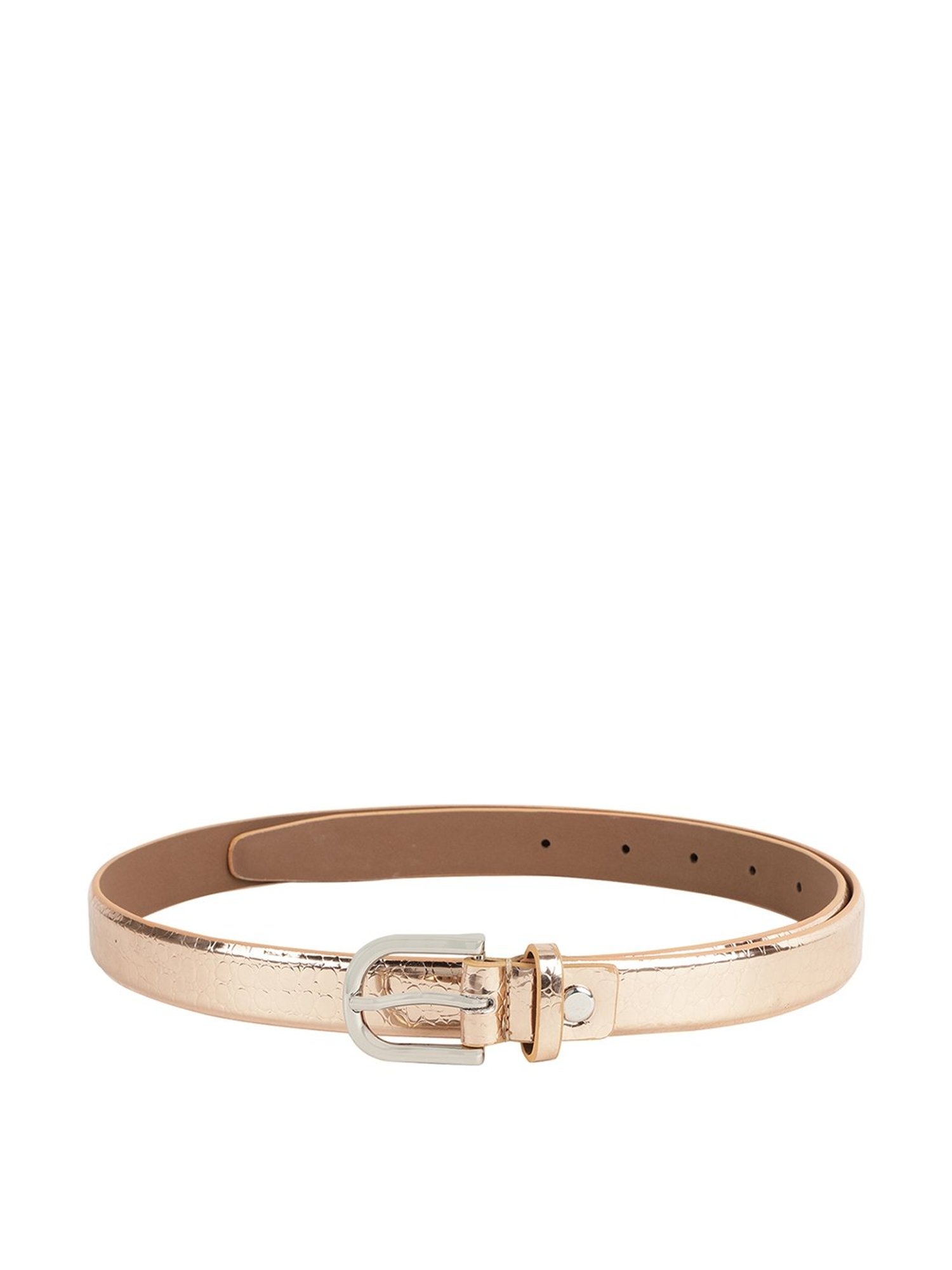 Alvaro Castagnino Gold Narrow Belt for Women