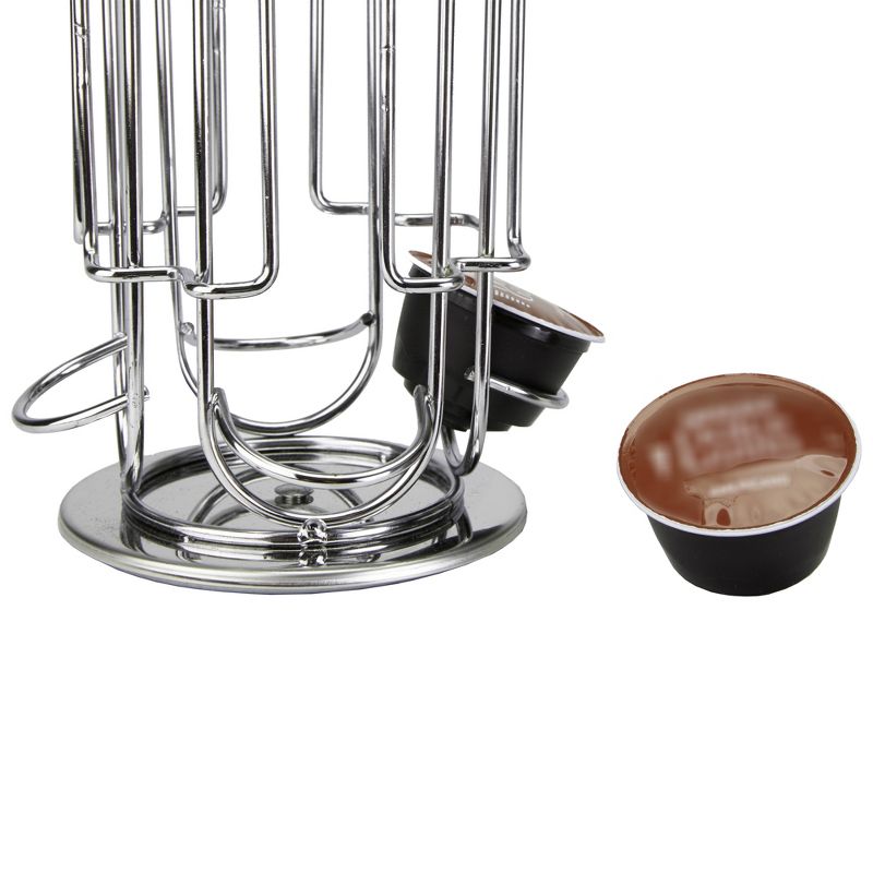 Mind Reader 32 Capacity Dolce Gusto Metal Pod Holder Dispenser, Silver