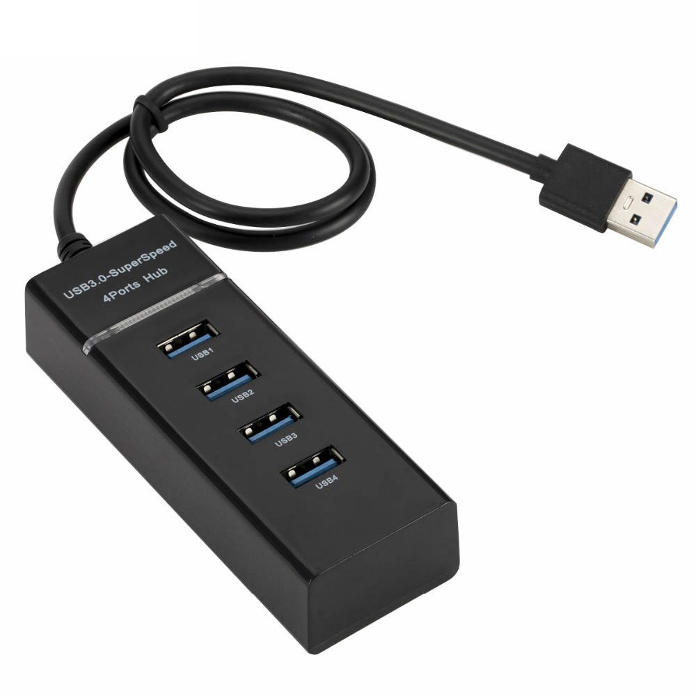High Speed 4 Ports USB 3.0 Hub USB Splitter Portable USB Port USB HUB for Apple Macbook Air Laptop PC Tablet High Speed