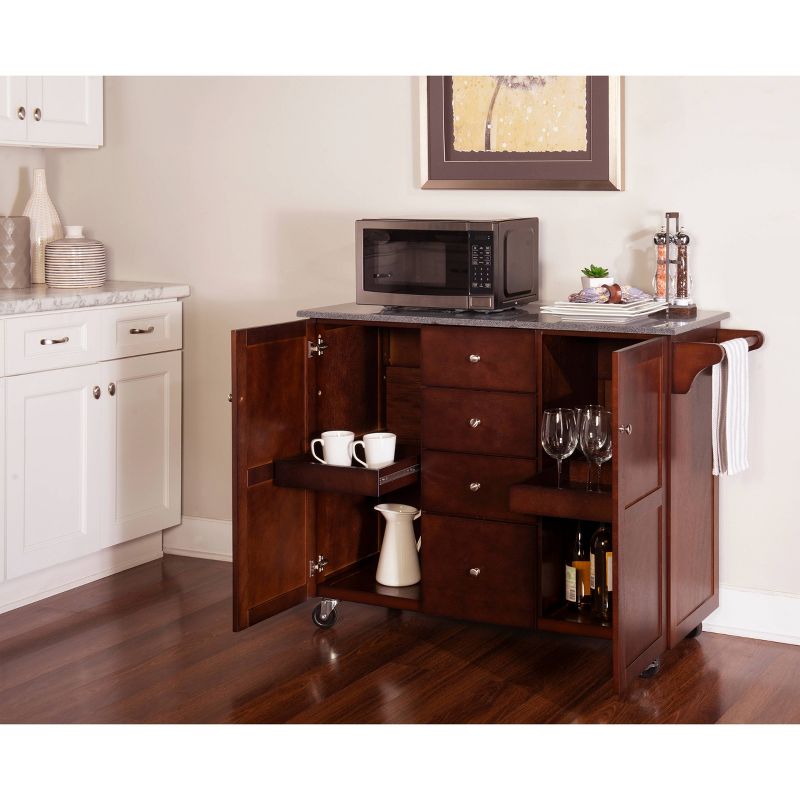 Origami Wood Top Steel Kitchen Organizer 3 Mesh Basket Sliding Drawer (2 Pack)