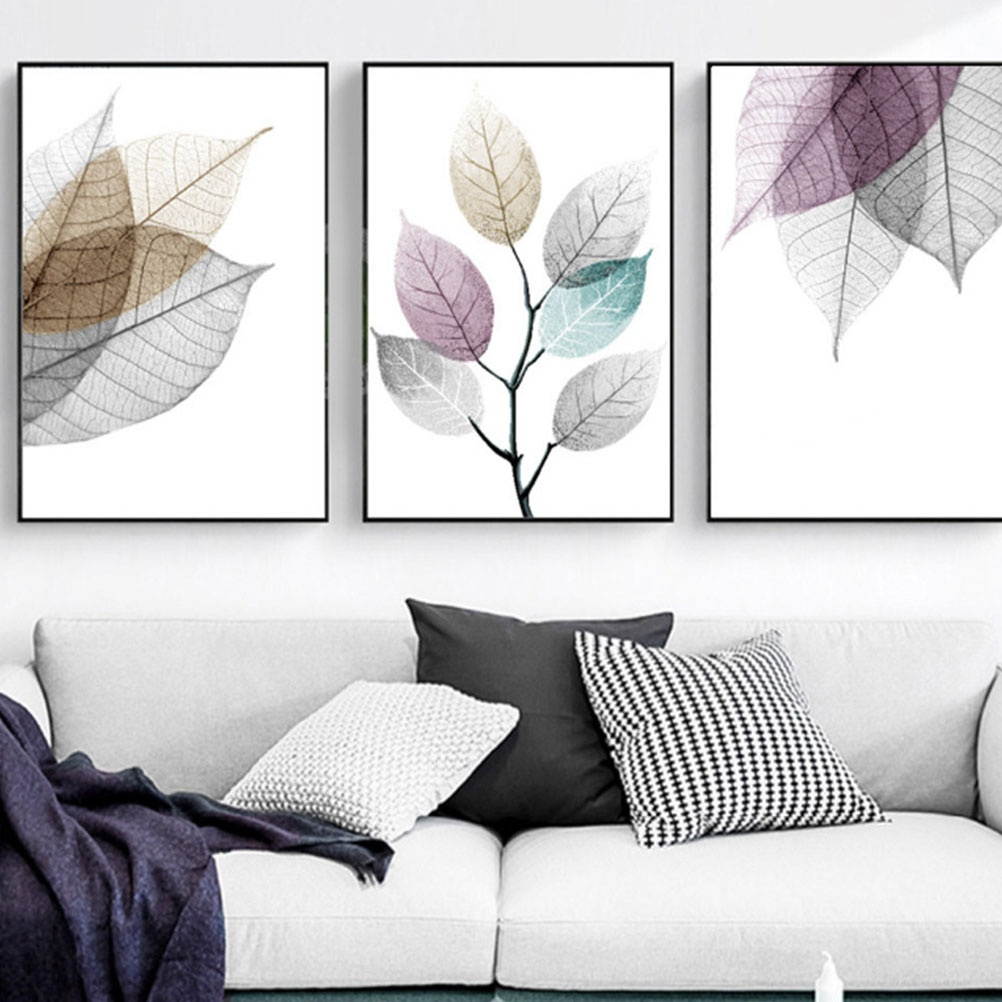 3Pcs Leaf Veins Art Printings Canvas Wall Art Modern Home Art Decorations