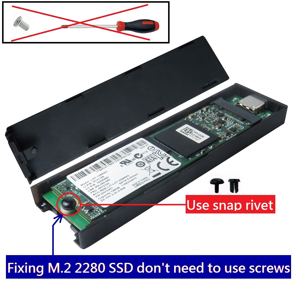 Innocard USB 3.1 to M.2 SSD Enclosure+ type-A  for Gen 2, 10Gbps