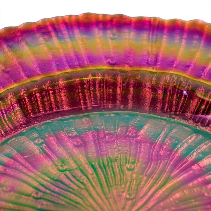 Gibson Elite Handmade Glass 2 PC Set 12.5 Inch Charger Plate in Red