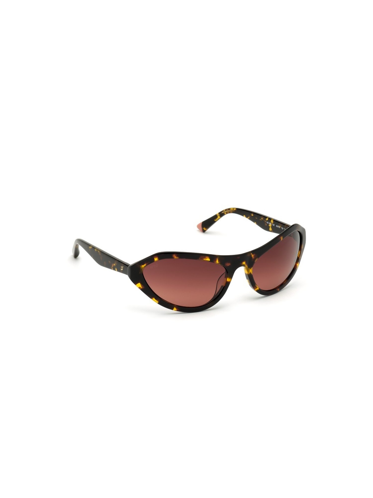 WEB EYEWEAR Brown Oversize Irregular Sunglasses for Women