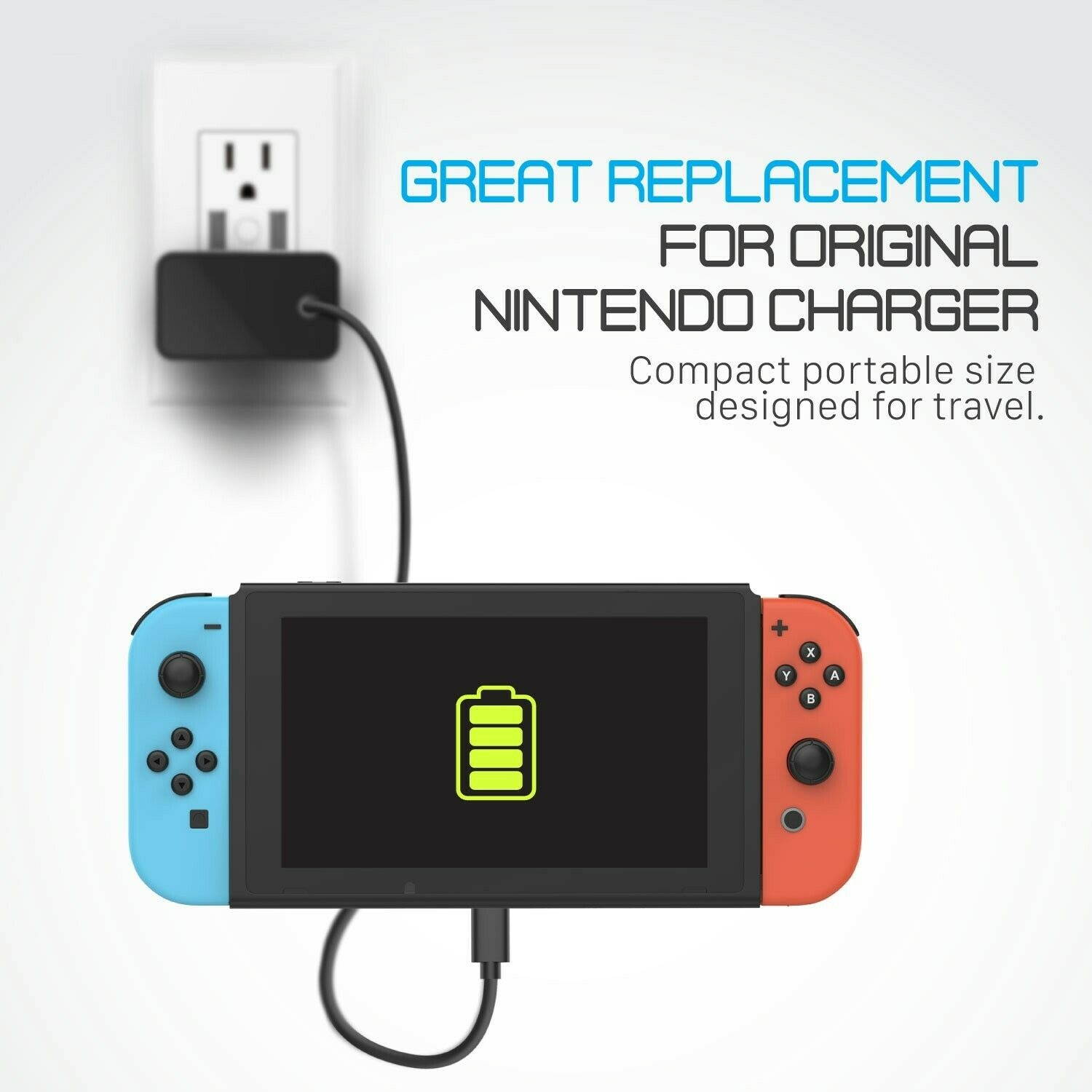 Charge Play Fast Quick 4 FT USB C Cable Travel Wall Charger for Nintendo Switch