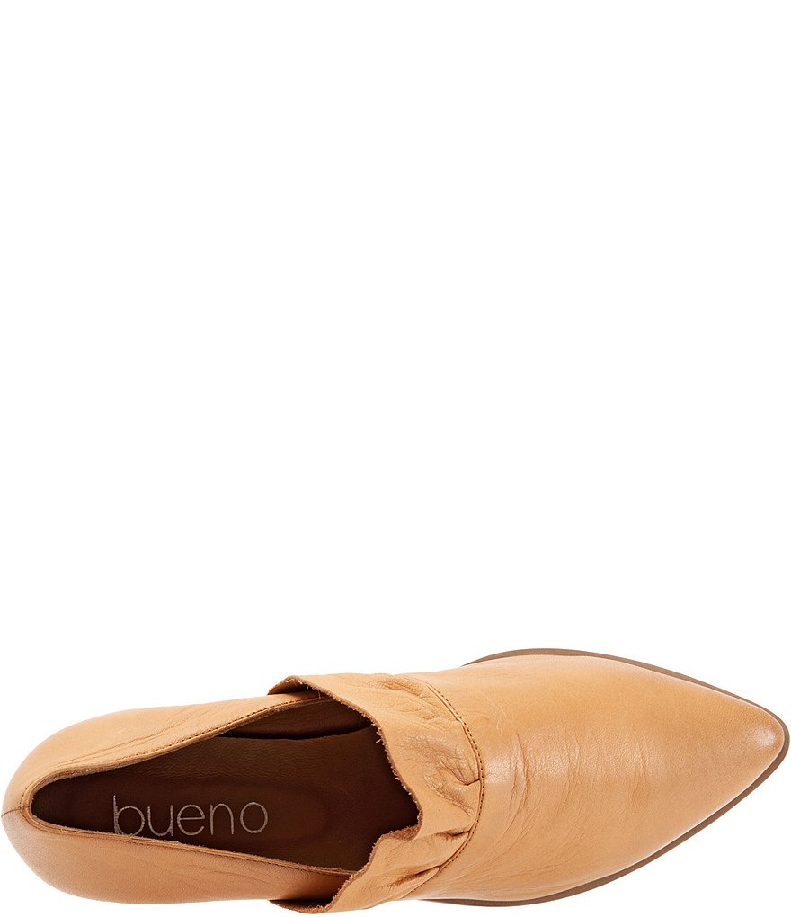 Bueno Burcu Leather Ruffle Slip-On Loafers
