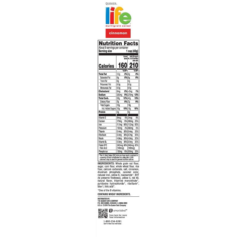 Life Cinnamon Breakfast Cereal  - 13oz - Quaker Oats