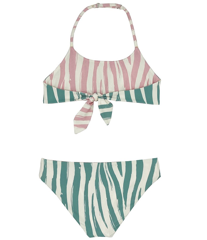 Beach Lingo Big Girls 7-16 Sienna Zebra Reversible Two-Piece Swimsuit