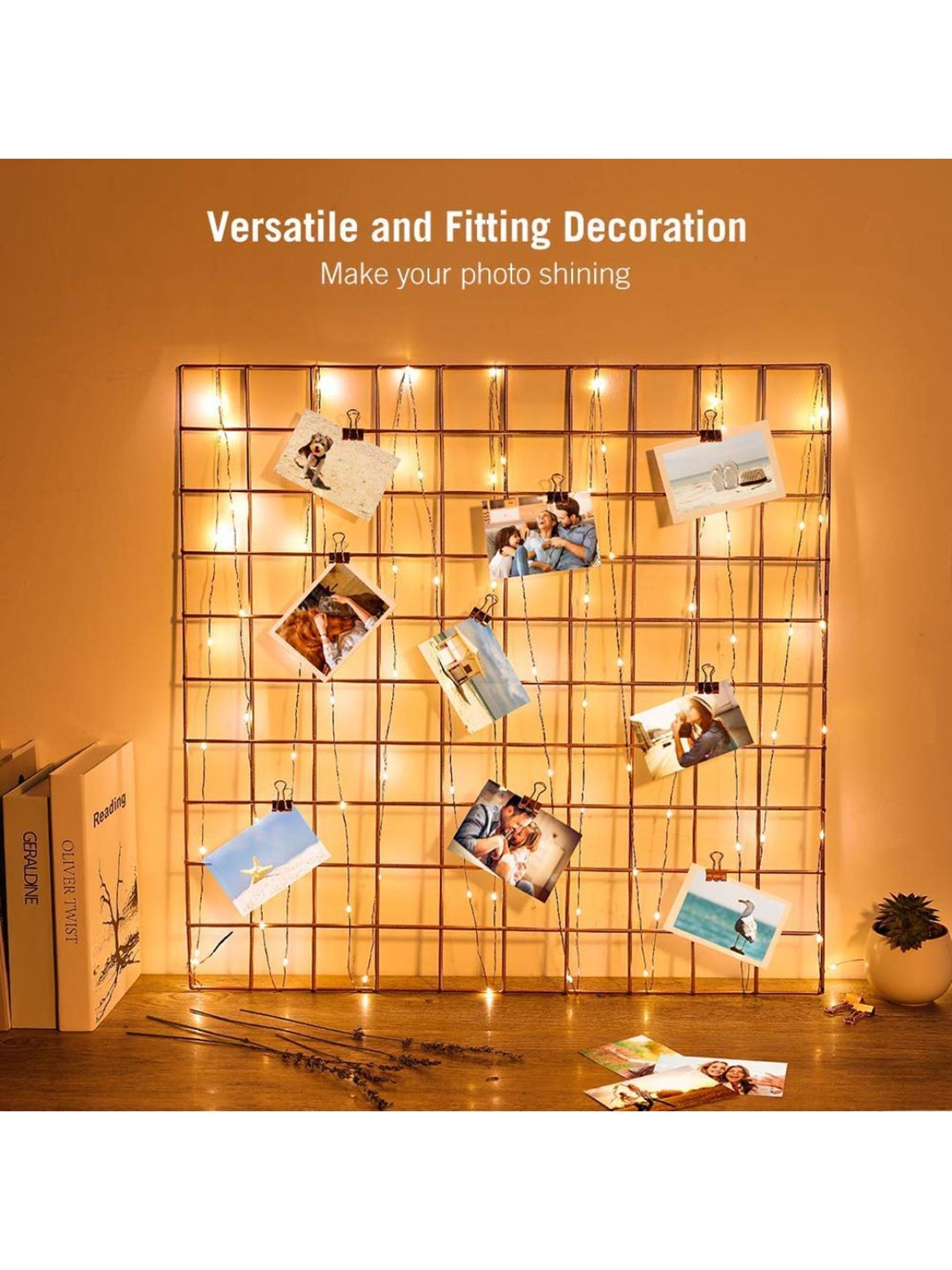 XERGY 8 Mode Copper Wire 100 LED String Fairy Light with Remote (Yellow)