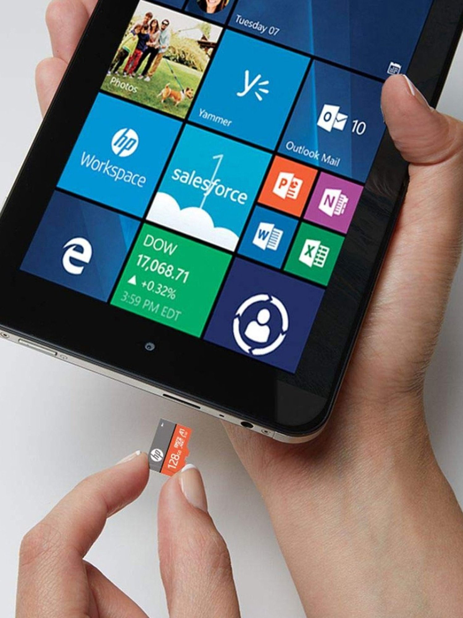 HP U3 A1 HFUD128-1V31A-2 128GB MicroSD Card with Adapter (Orange/Dark Grey)