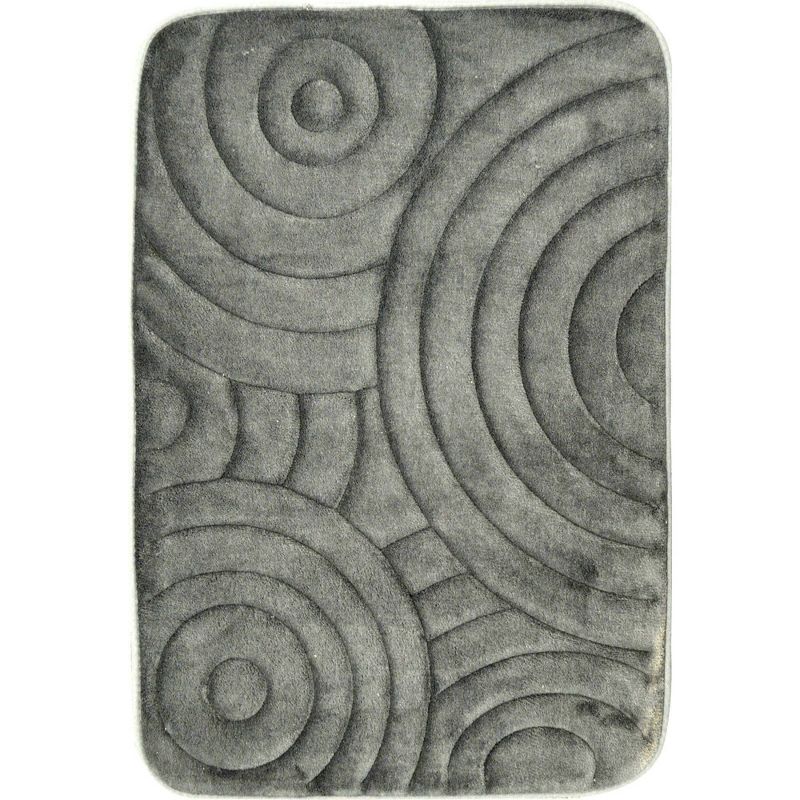 17"x24" Bliss Bath Mat Silver - Home Dynamix