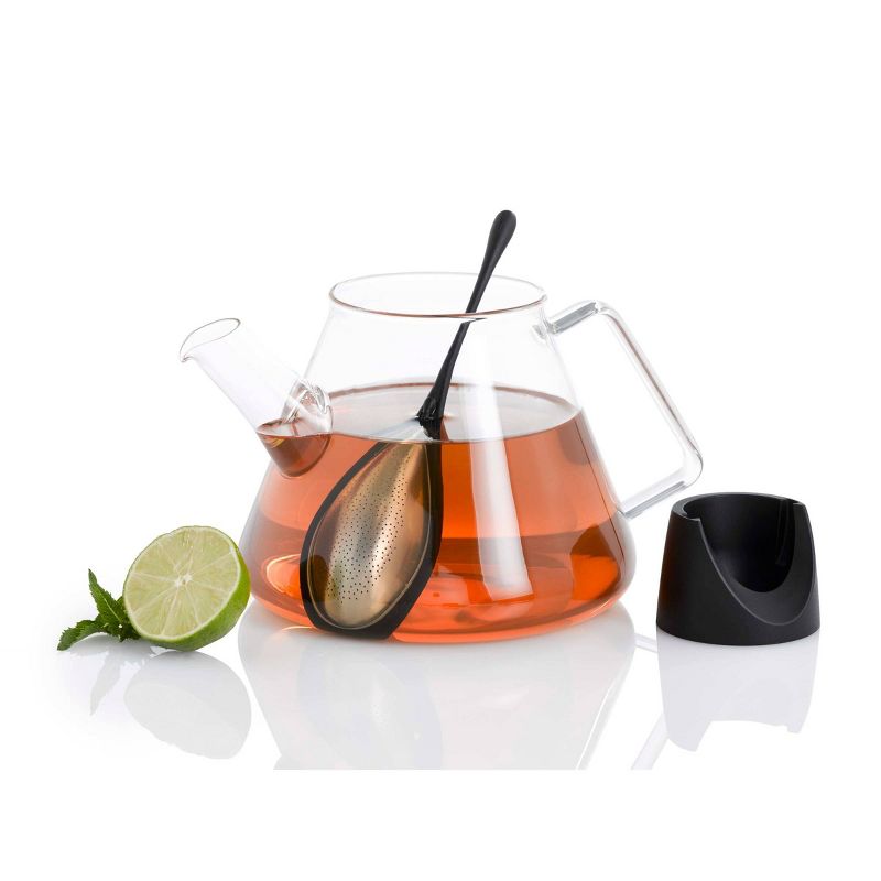 Bonjour Round Glass Teapot with Flavor Lock Infuser (34 oz)