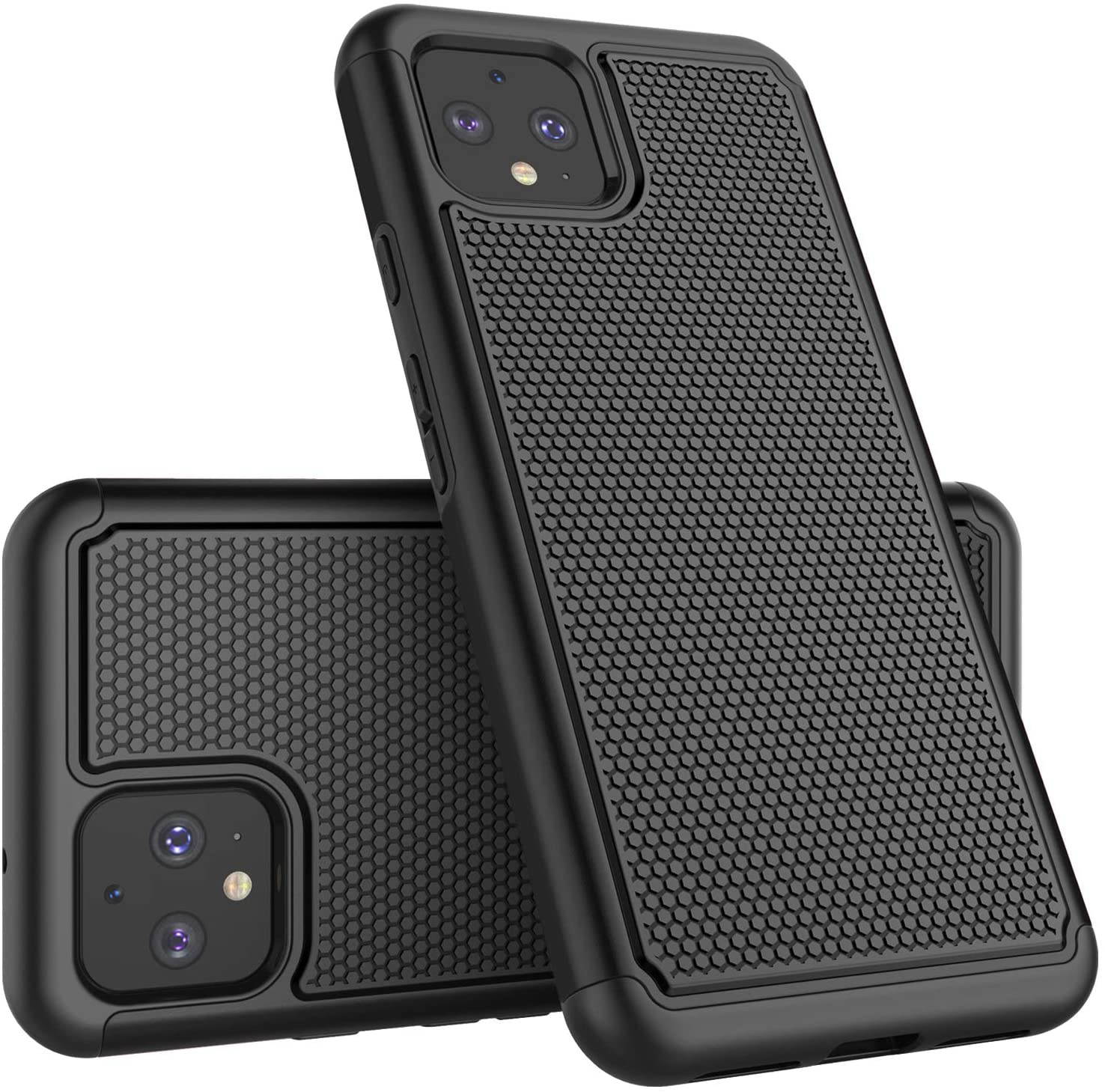 Google Pixel 4 XL Case, 2019 Google Pixel 4XL Cute Case, Tekcoo [Tmajor] Shock Absorbing [Green] Rubber Silicone & Plastic Scratch Resistant Bumper Grip Sturdy Hard Phone Cases Cover