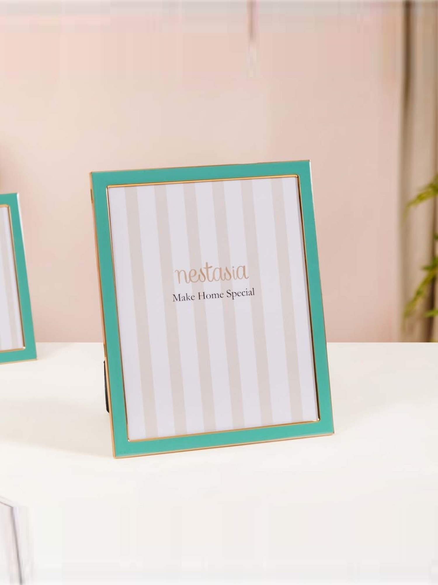 Nestasia Modern Teal Metal Photo Frames Set Of 3