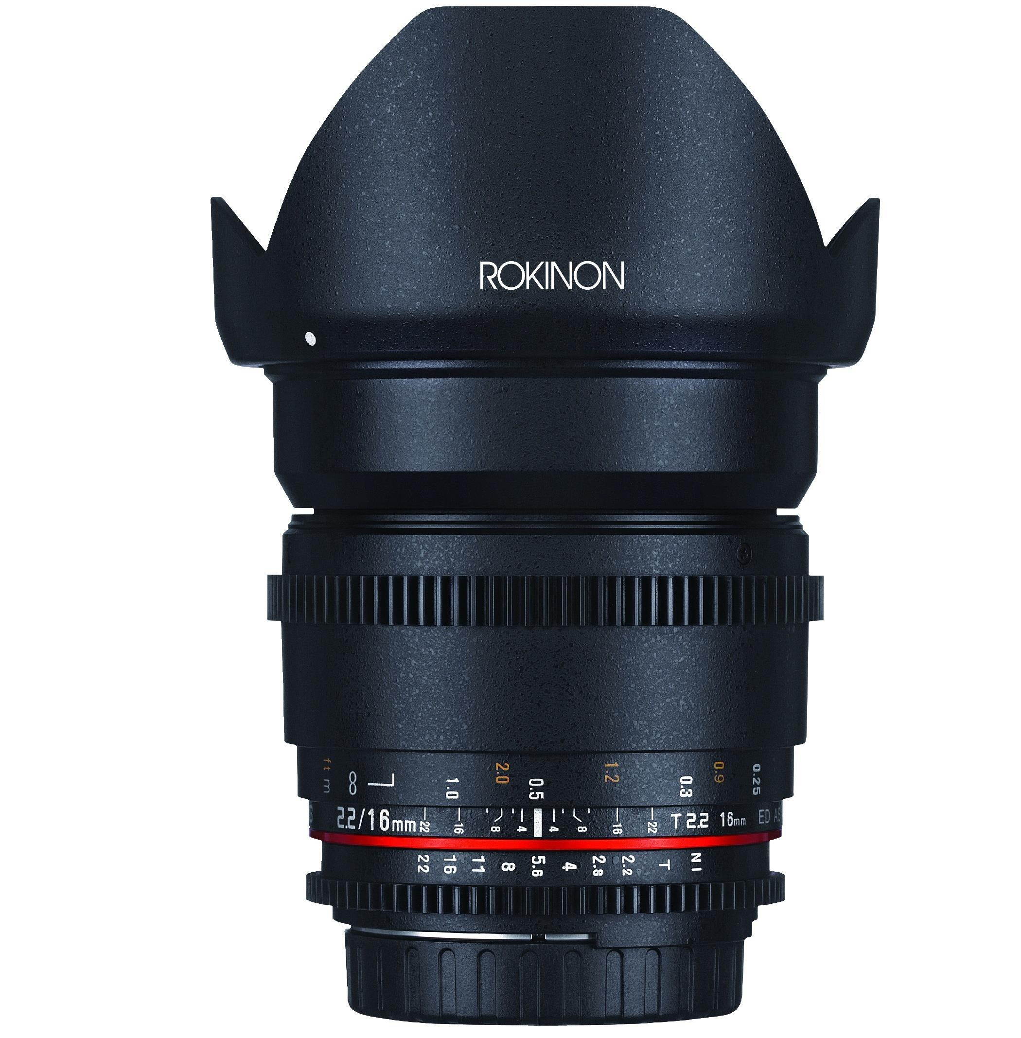 Rokinon DS16M-MFT 16mm T2.2 Cine Wide Angle Lens for Olympus and Panasonic Micro Four Thirds