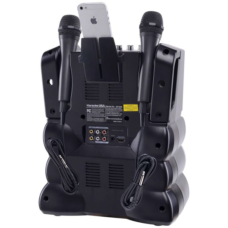 Karaoke USA Complete Bluetooth Karaoke System with LED Sync Lights (GF846)