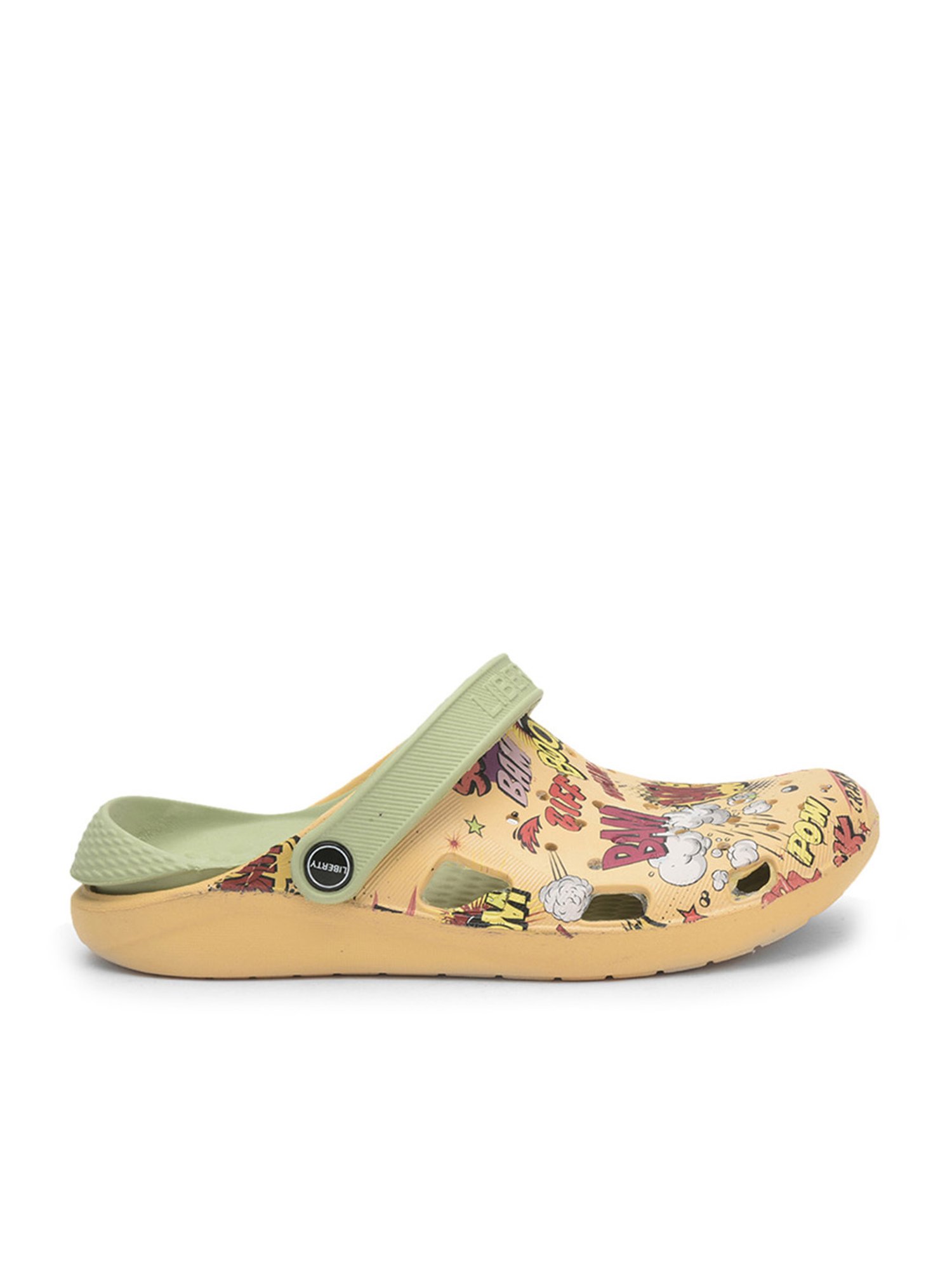 Aha By Liberty Men's Yellow Back Strap Clogs