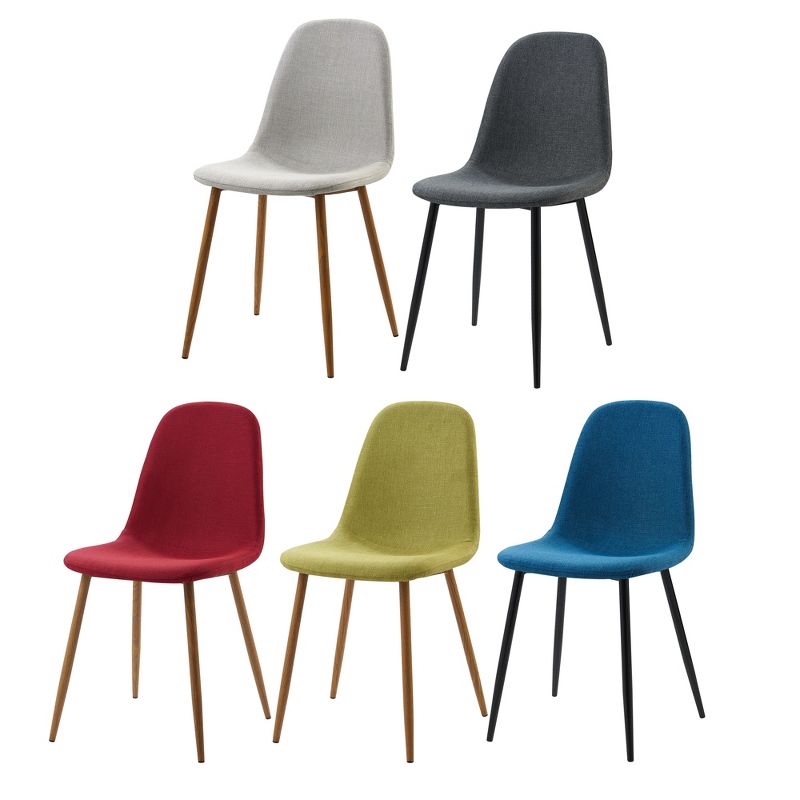 Set of 2 Minimalista Fabric Chairs White - Versanora