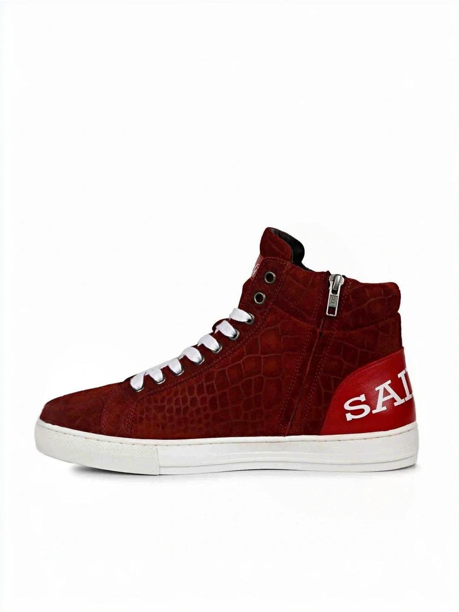 Saint G Men's Harvey Burgundy Ankle High Sneakers