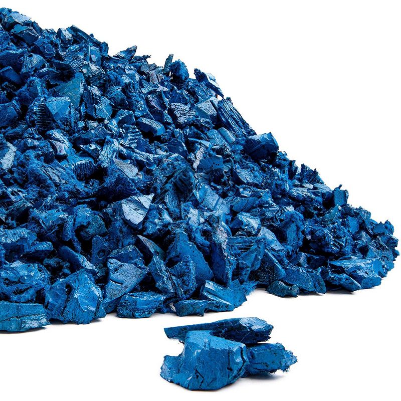Playsafer 40 Pound Bag of Outdoor Eco Friendly Rubber Playground Mulch Chip Flooring for Swing Sets and Play Areas Covers 1.55 Cubic Feet, Royal Blue