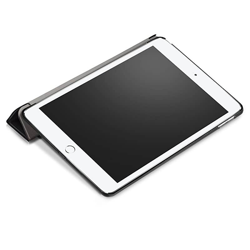 Case for New iPad 9.7 2018/ 2017,Slim Lightweight Folding Stand Case Leather Cover with Auto Sleep/Wake for Apple iPad 2018 6th generation/ iPad 2017 5th generation 9.7 inch (Black)