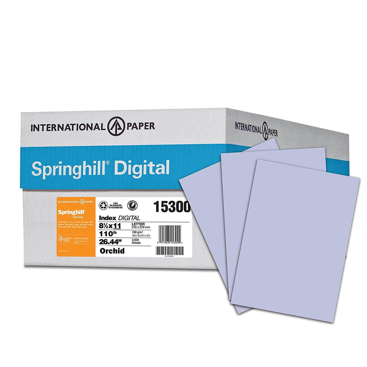 Springhill Colored Paper, Cardstock Paper, Orchid Paper, 67lb, 147gsm, 8.5 x 11, 8 Ream / 2,000 Sheets - Vellum Card Stock, Thick Paper (057000C)