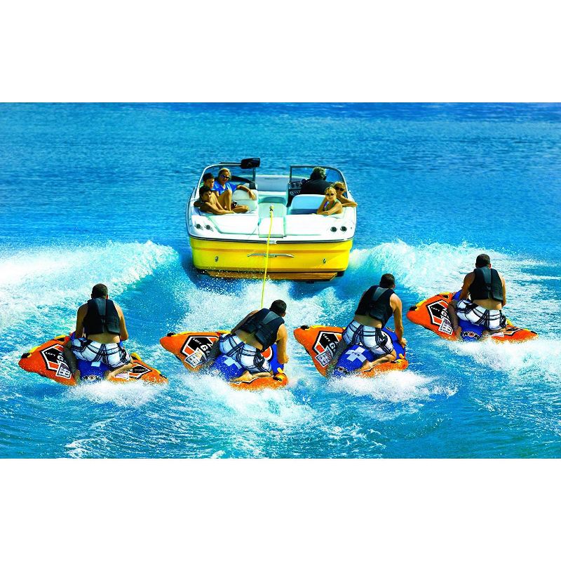 WOW Watersports 13-1030 1 Person Flex Wing Drifter Water Towable Tube, Orange