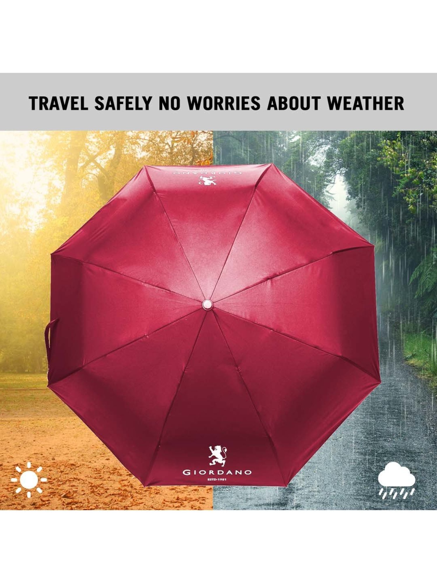 Giordano Red Logo Umbrella