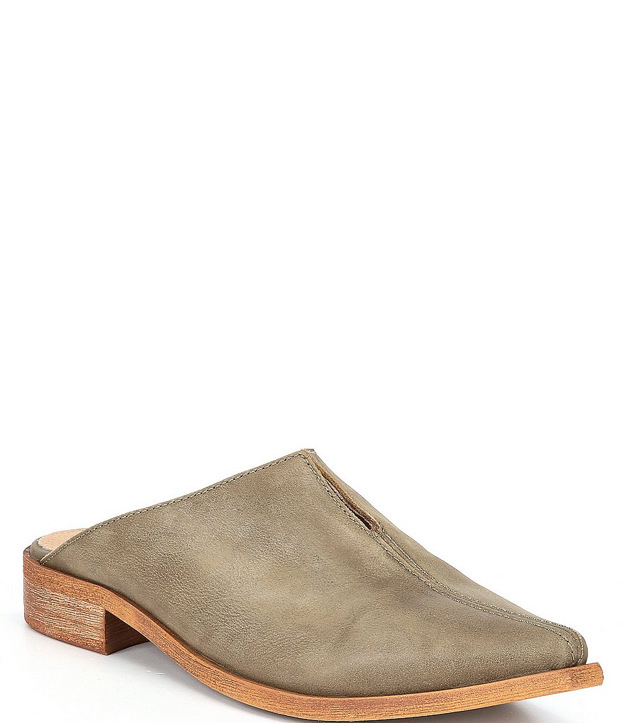 Free People Harlow Split Seam Leather Mules