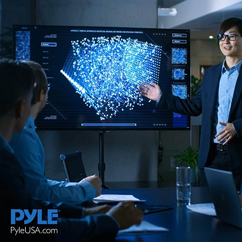 LED TV Tripod Stand - 2 Pcs Portable TV Stand, Foldable TV Stand Mount, Fits LCD Flat Panel Screen TV Up to 32" w/Adjustable Tilt & Height, 22lbs Weight Capacity, VESA 75, 100 - PTVSTNDPT3215X2