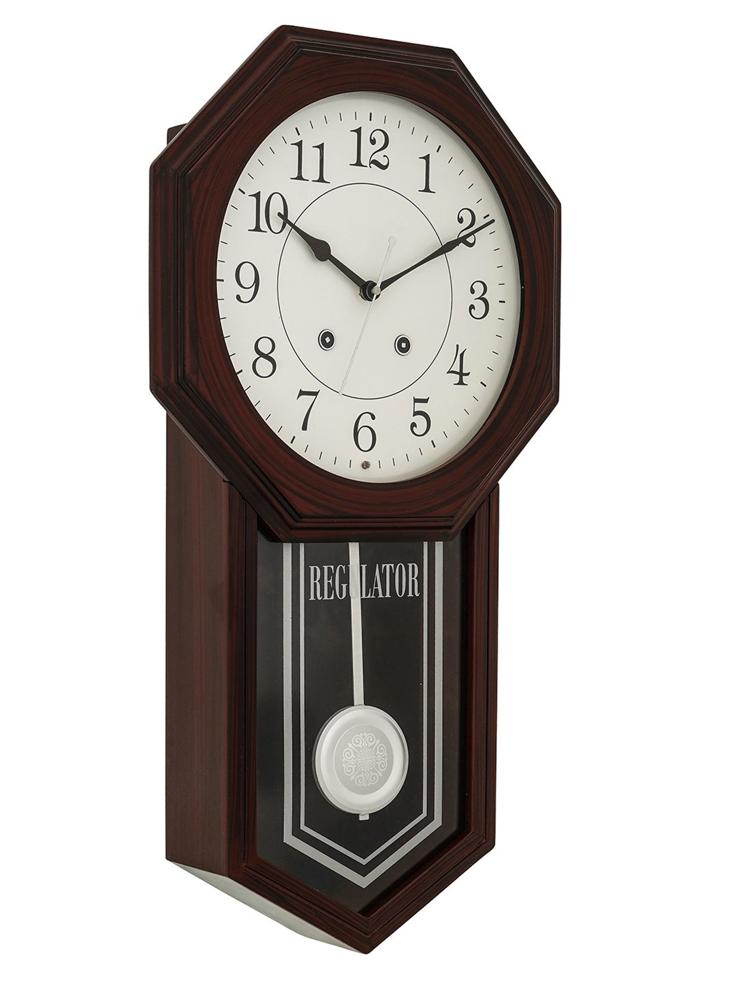 CHRONIKLE Elegant Vertical Rosewood Brown Wood Wall Clock