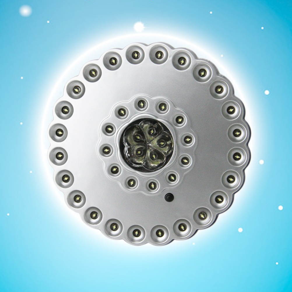 Umbrella Lights Cordless 41 LEDs Lights with Three Lighting Modes for Camping Tents Outdoor Use (Silver)