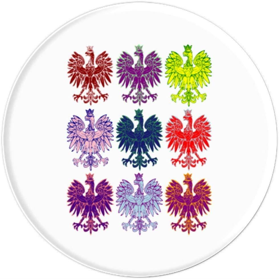 Dyngus Day Polish Pride Poland Eagle Pattern Print Falcon PopSockets Grip and Stand for Phones and Tablets