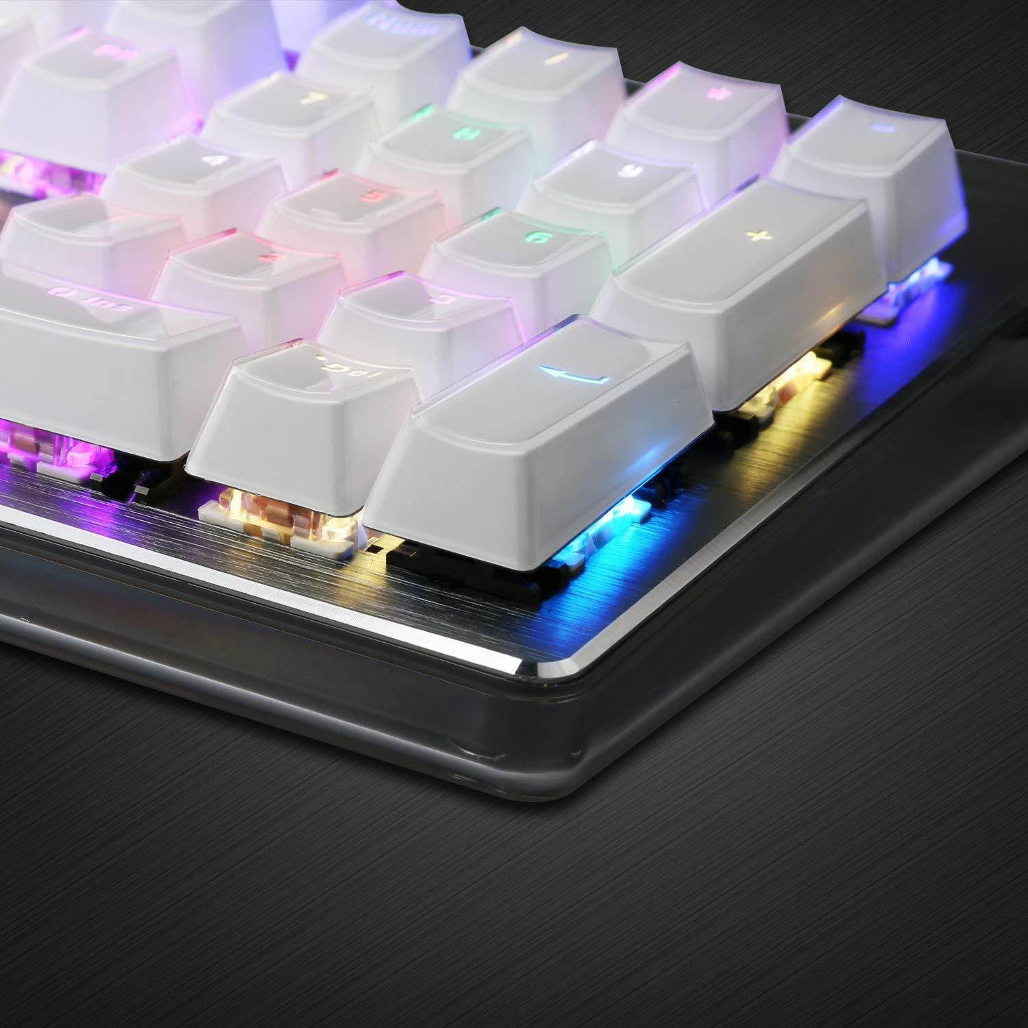 RGB Mechanical Keyboard, Rottay 16.8 Million RGB Backlit Wired Mechanical Gaming Keyboard with Brown Switches 104-Key Anti-ghosting and Fully Programmable for PC&Mac Gamers and Typist