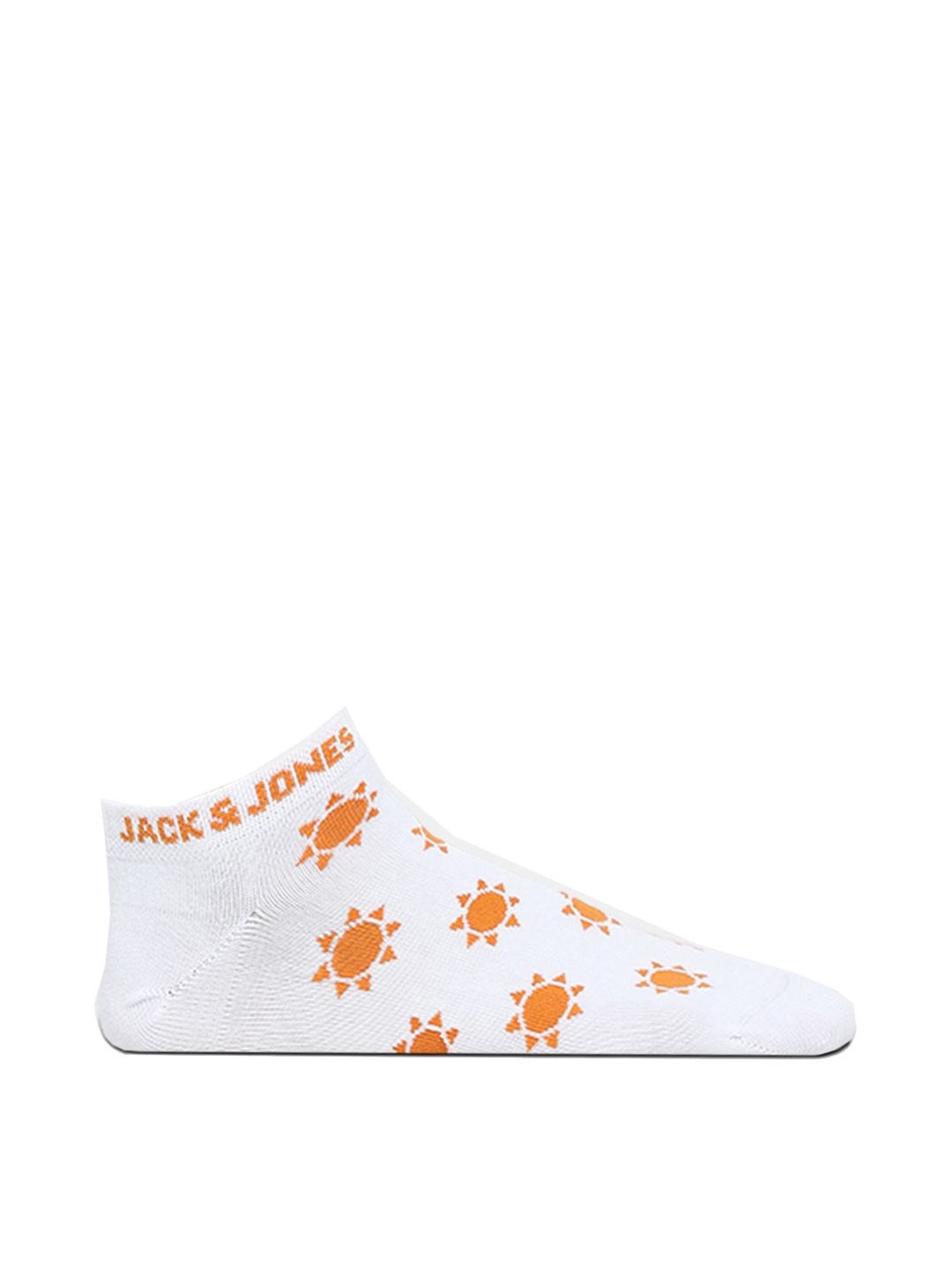 Jack & Jones Jacsummer Multicolor Cotton Printed Ankle Length Socks - Pack of 3