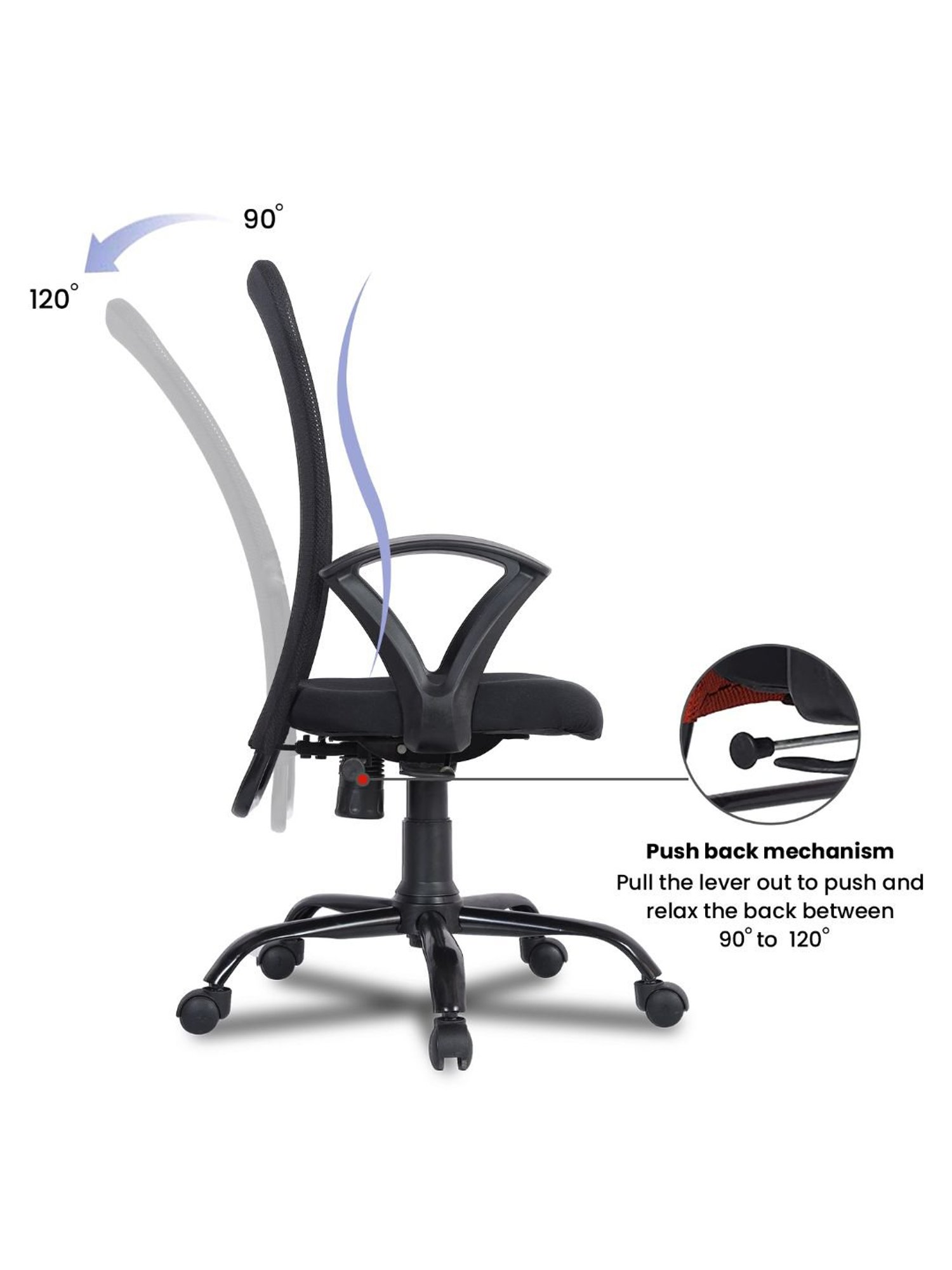 Durian Chaste Black Fabric Executive Chair