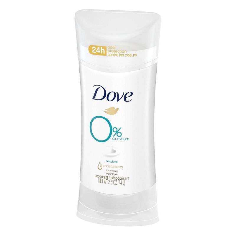 Dove 0% Aluminum Sensitive Skin Deodorant Stick - 2.6oz