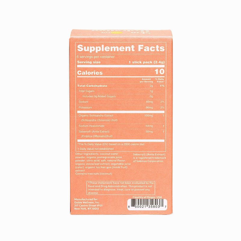 Golde Hydration Ade Watermelon Dietary Supplements - 6ct