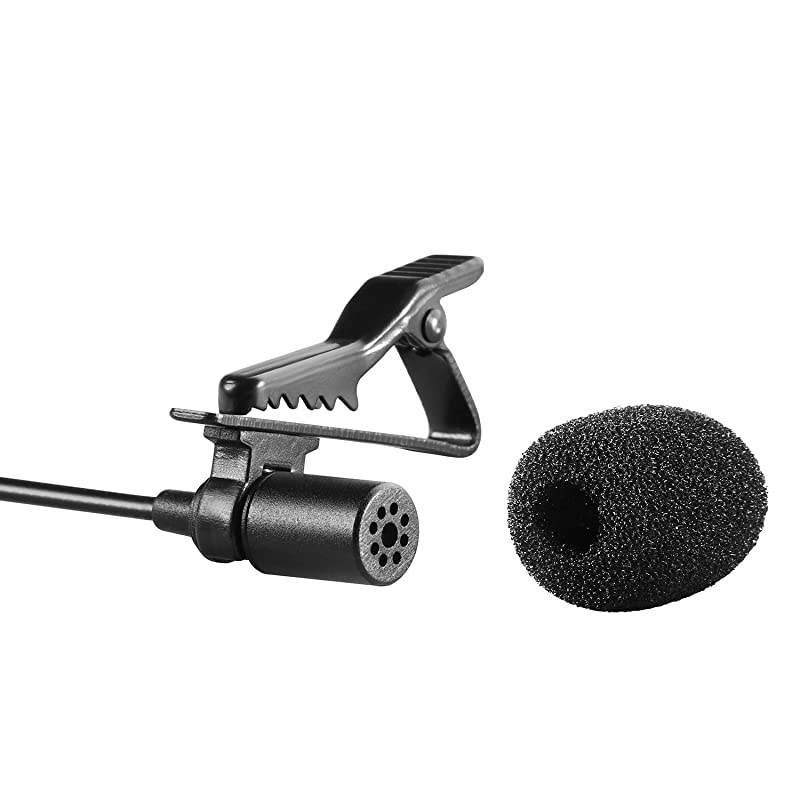 6 packs) Foam Windscreen & Lapel Clips,  Microphone Replacement Kit for Lapel Lavalier Microphone, Lav Microphone Accessories