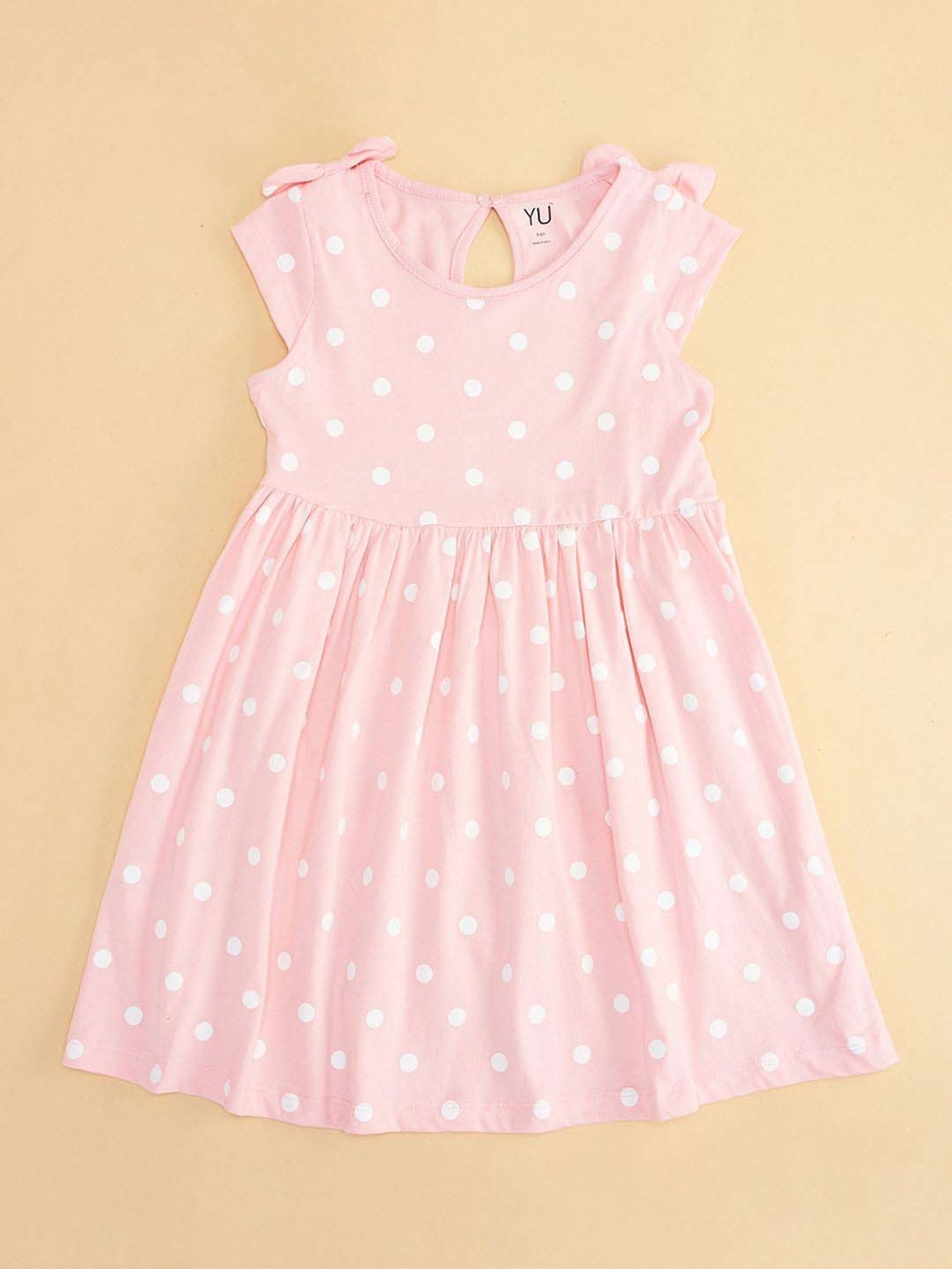 YU by Pantaloons Kids Pink & Red Cotton Printed Dress (Pack of 2)