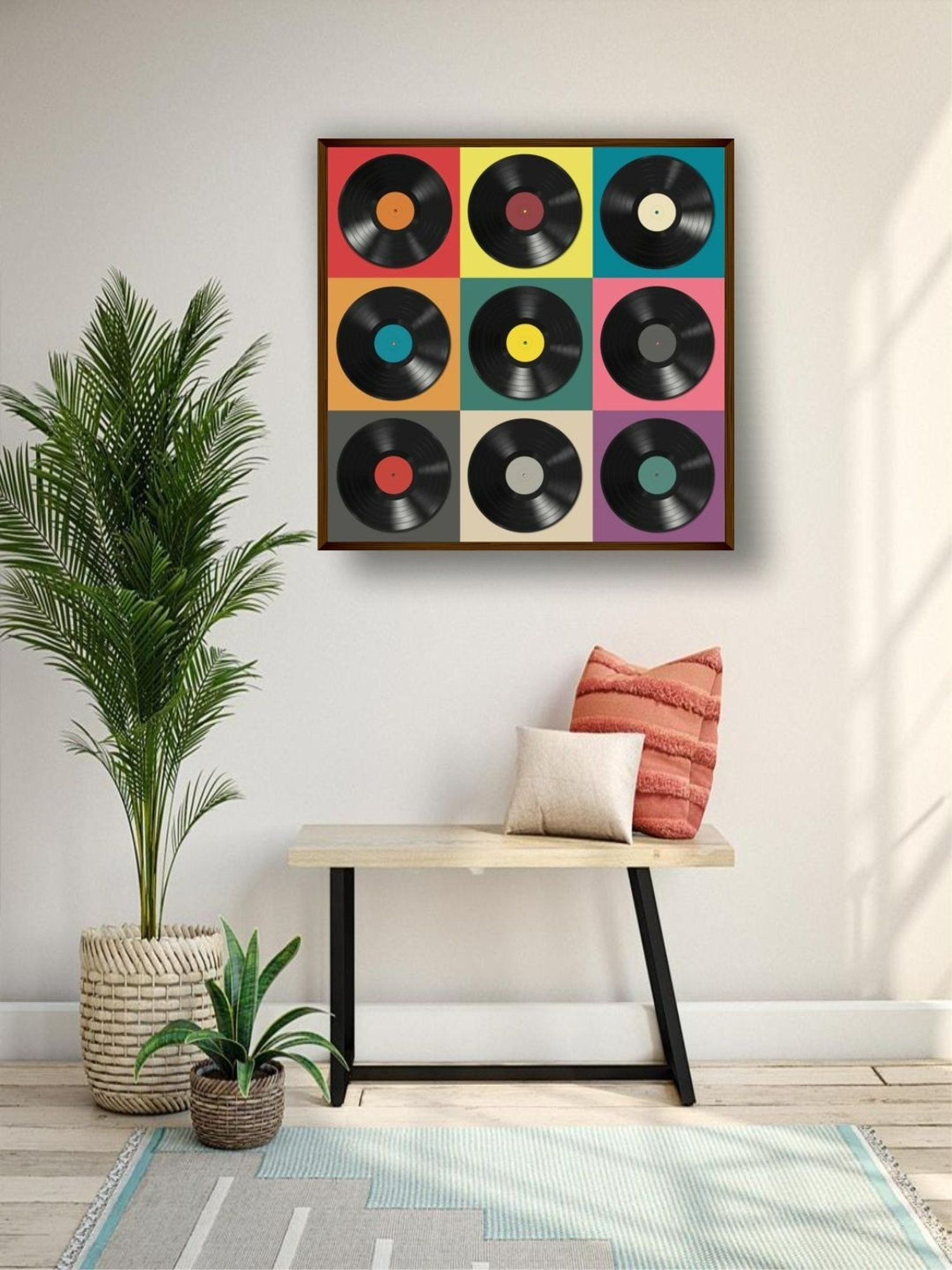 The Art House Abstract Multicolor Canvas Painting