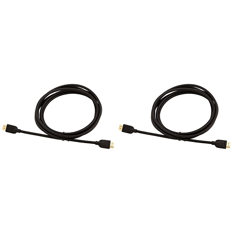 Basics CL3 Rated High-Speed 4K HDMI Cable - 10 Feet, Pack of 2