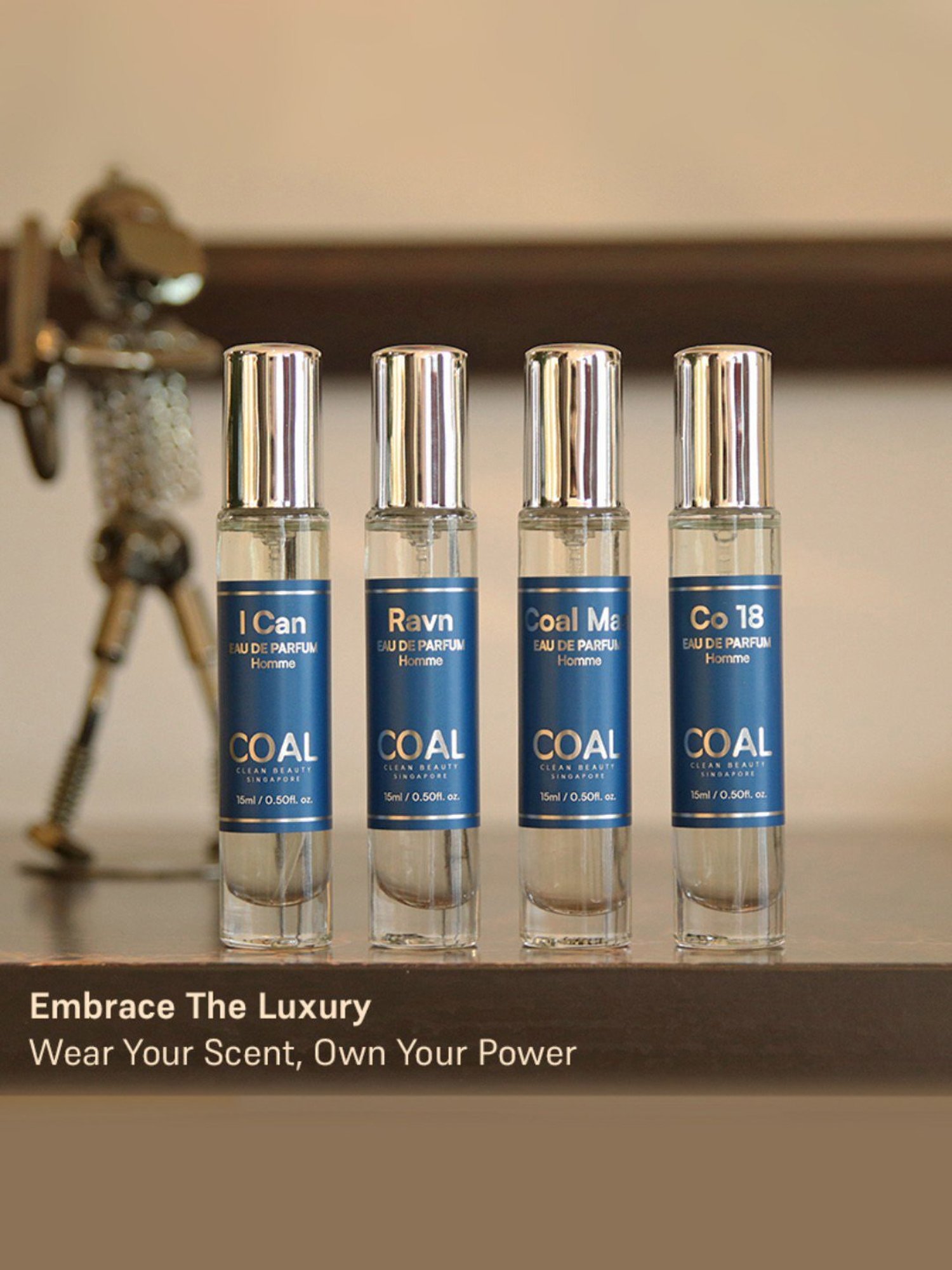 COAL Clean Beauty Eau de Parfum Travel Gift Pack for Men