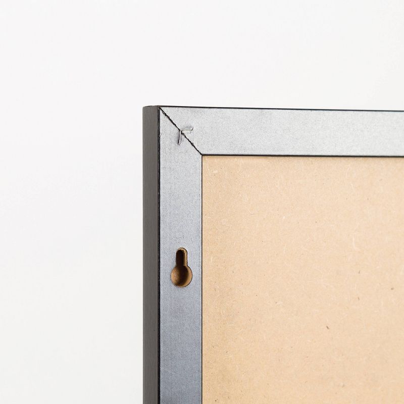 U Brands 24"x18" Magnetic Dry Erase Board Black MDF Frame