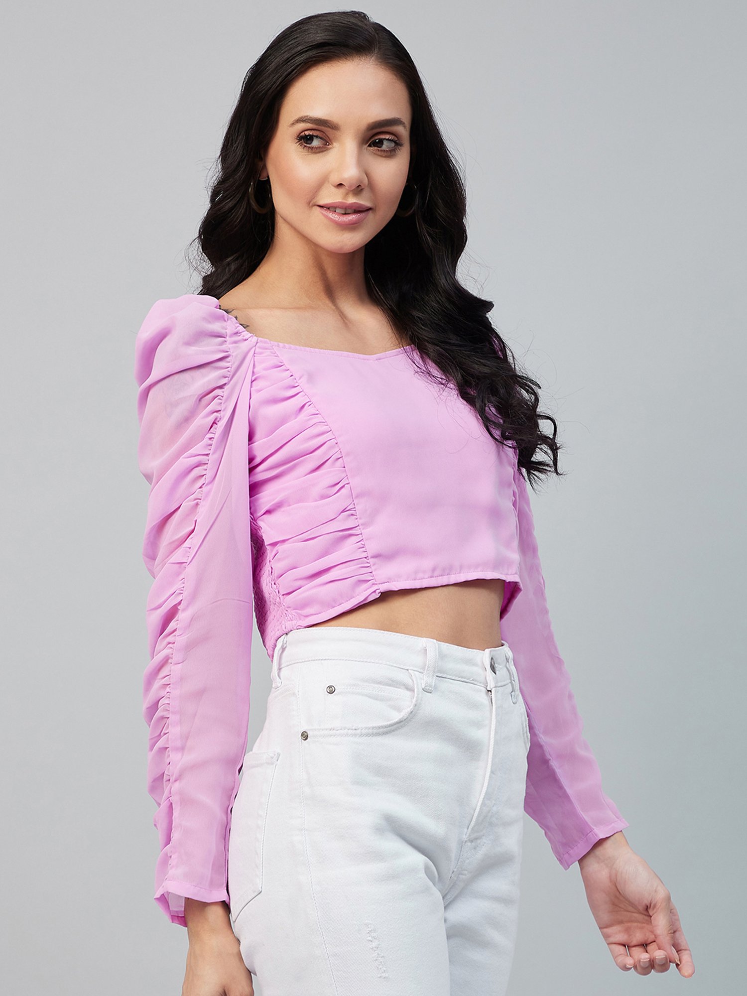 Carlton London Purple Crop Top
