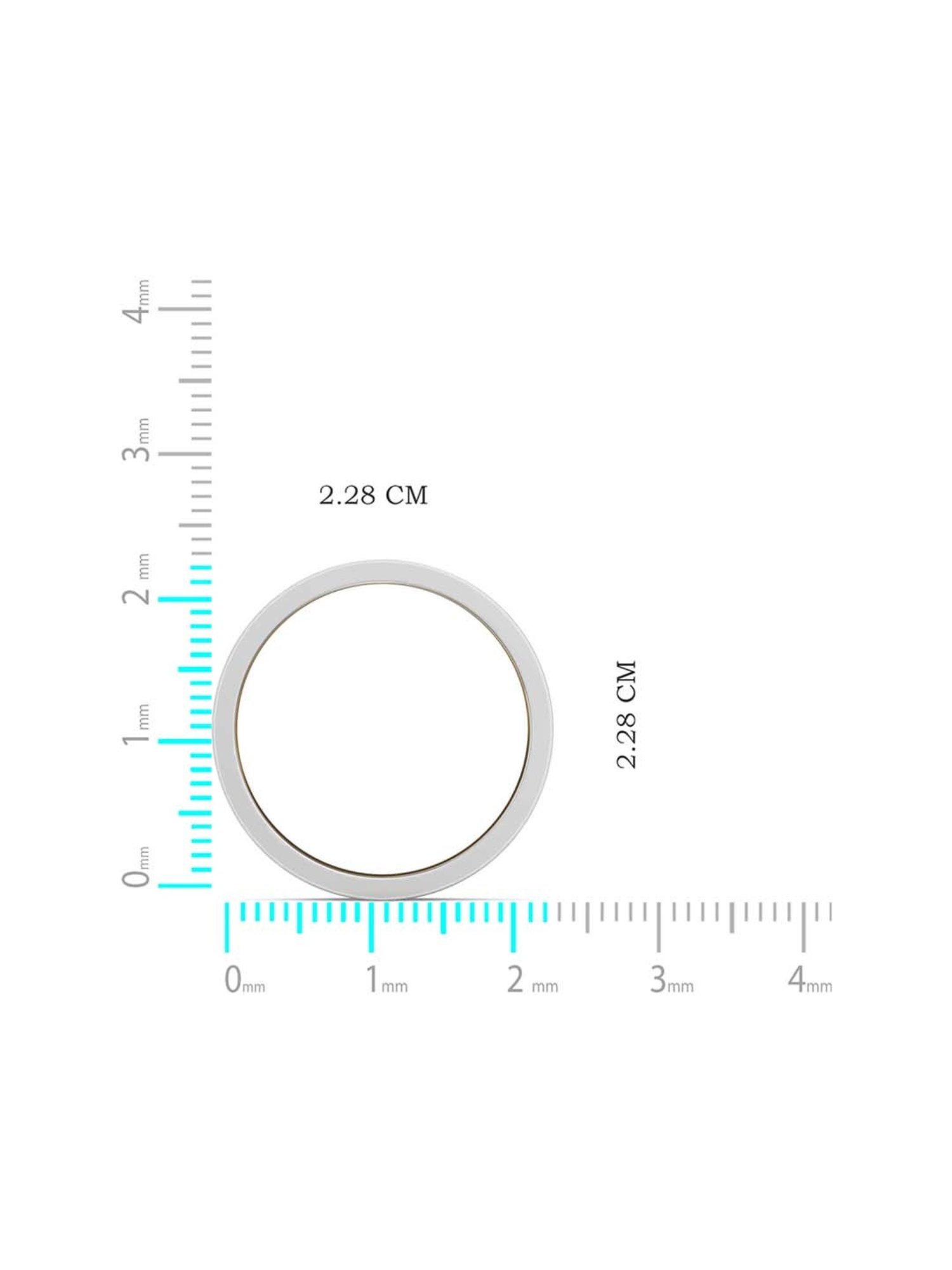 Malabar Gold and Diamonds 950 Platinum & 0.02 ct Diamond Ring