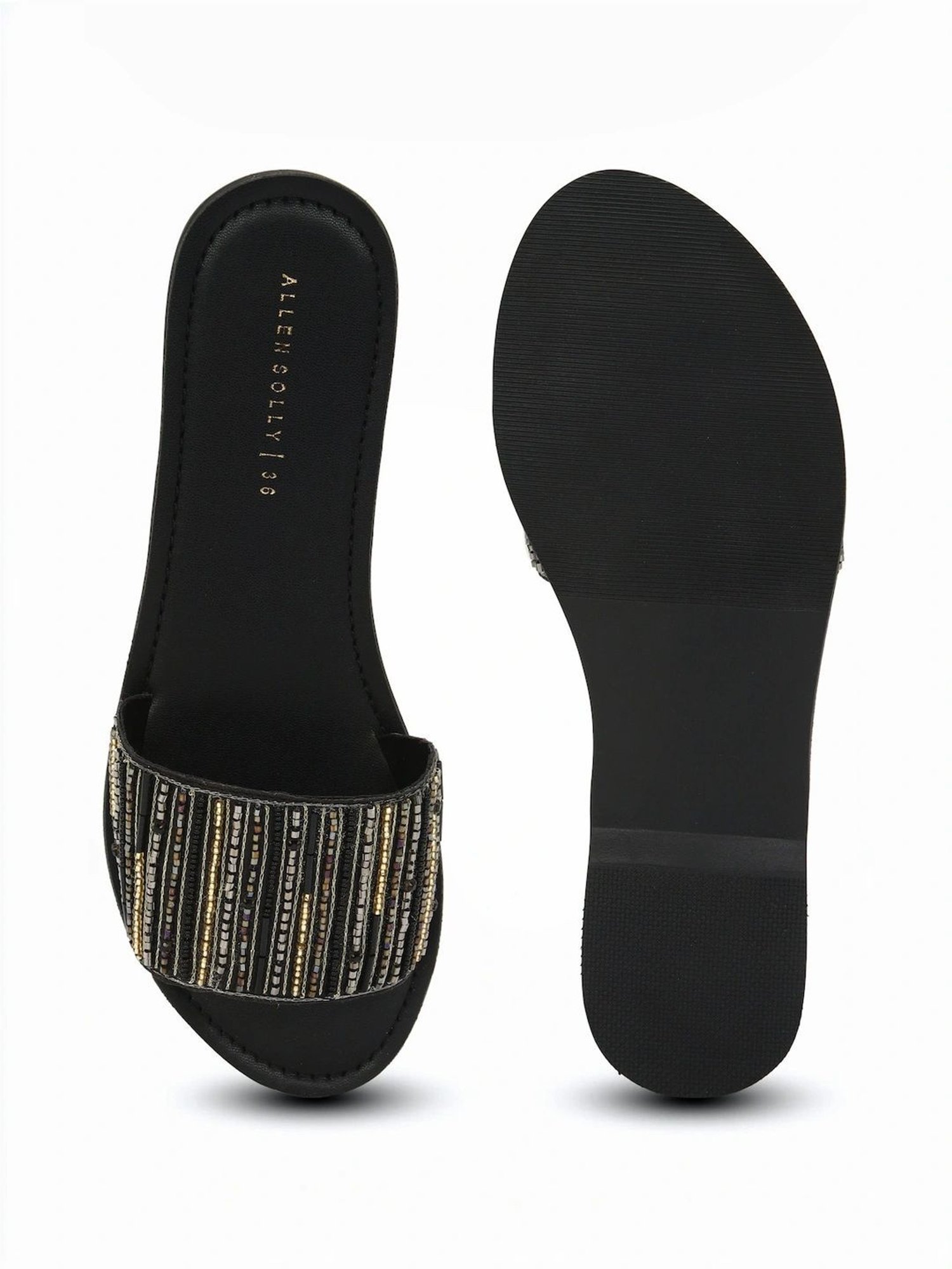 Allen Solly Women's Black Slides