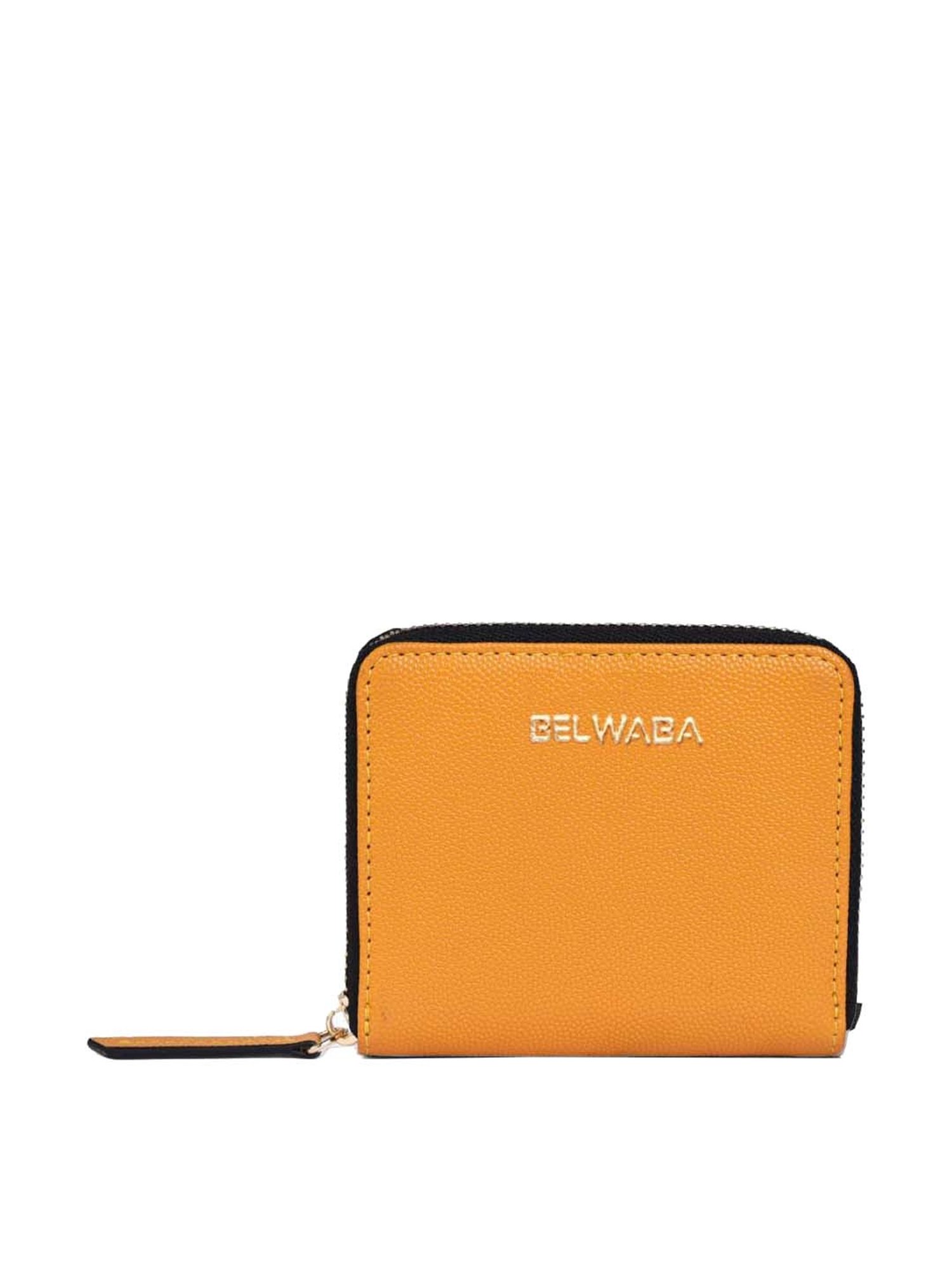 BELWABA Yellow Solid Zip Around Wallet for Women