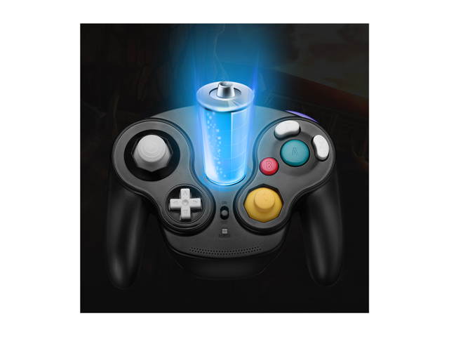 FirstPower Wireless Gamecube Controller Wavebird Style w/ Adapter for Nintendo NGC GC Black